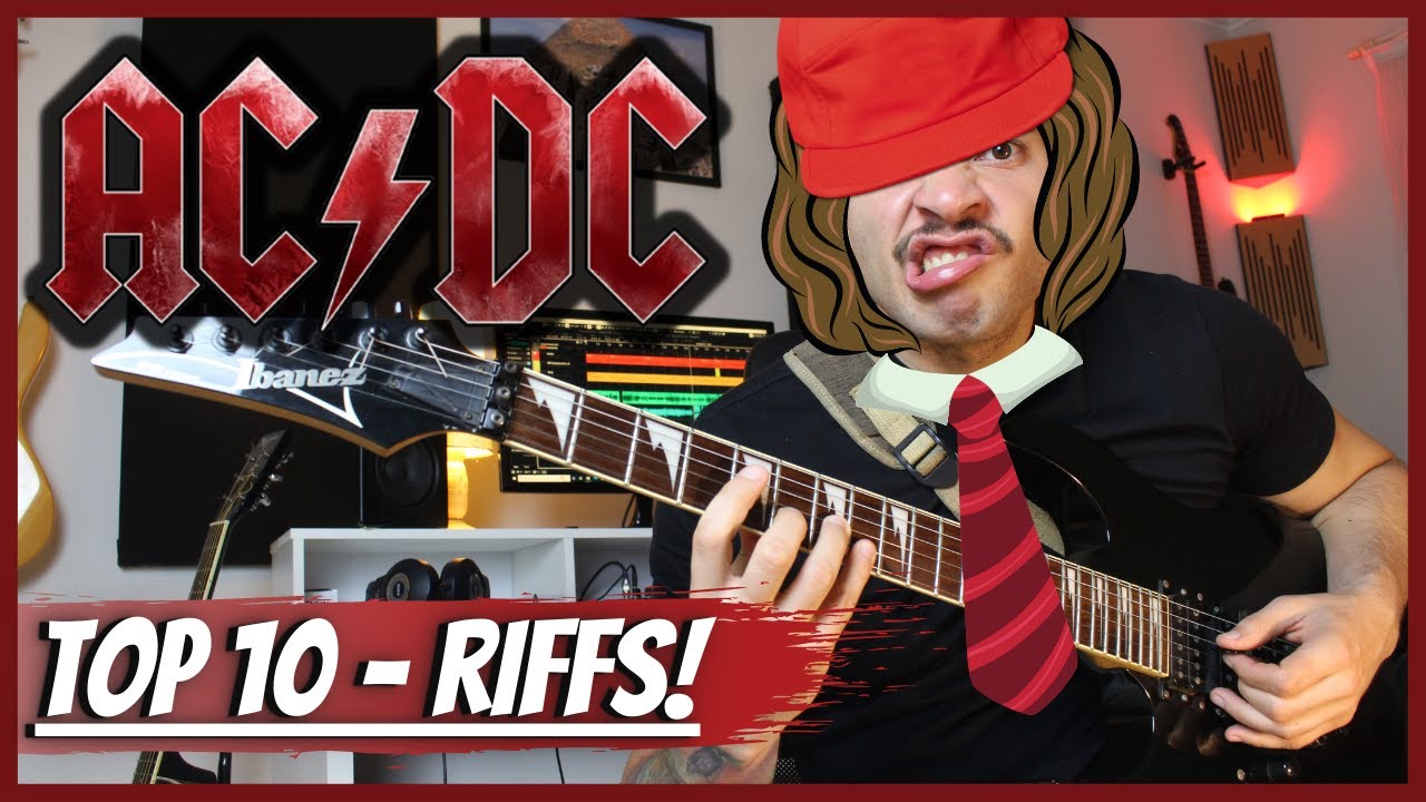 AC DC - TOP 10 Guitar Riffs! - YouTube