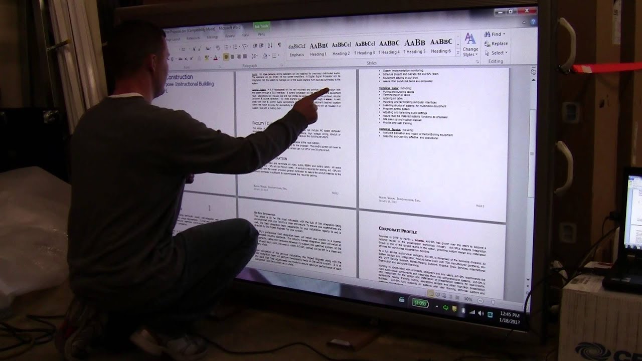 Sharp Interactive Display Demo - YouTube