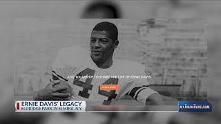 Ernie Davis tribute by Notre Dame student at Eldridge Park