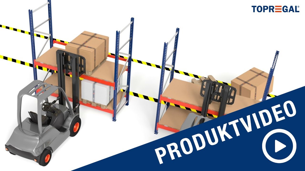 Durchschubsicherung Palettenregal Produktvideo - Zubehör Schwerlastregale - TOPREGAL