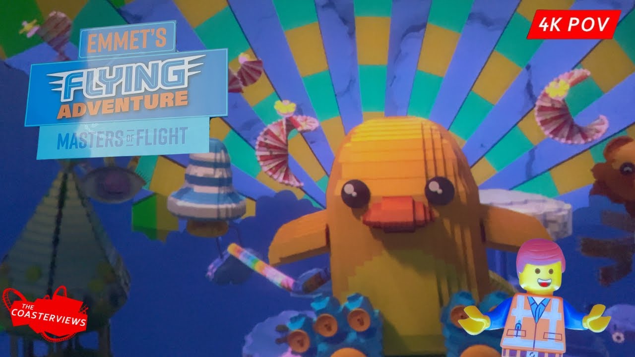 Воздушное приключение Эммета — Мастера полётов! Леголенд, Калифорния, полный опыт POV [4K]