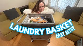 How to Assemble & Use the SONGMICS Laundry Basket – 360° Wheels, Compact Design & Easy Setup!