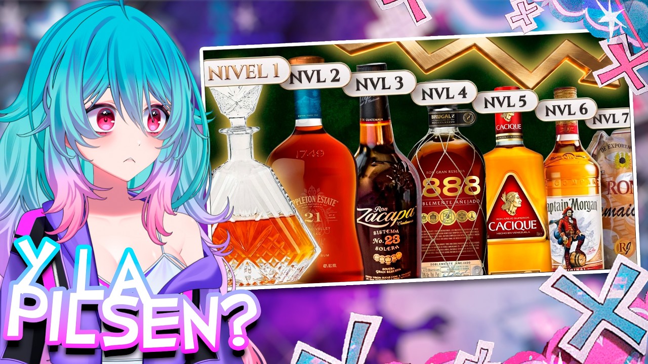 ANIA la VTUBER B0RRACHA REACCIONA Los 7 Niveles de Ron by El Arte del Trago