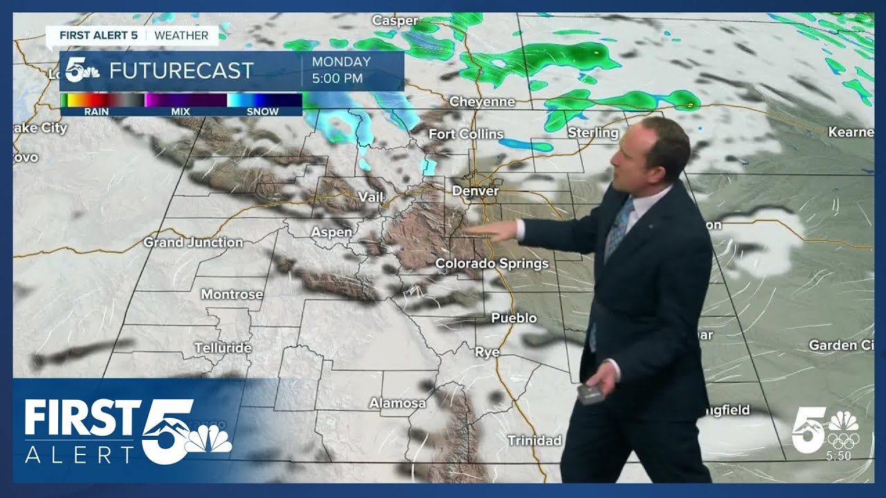 Work week begins with snow in the mountains and windy weather on the Plains