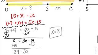 Alg 1B Segment Addition Postulate extension