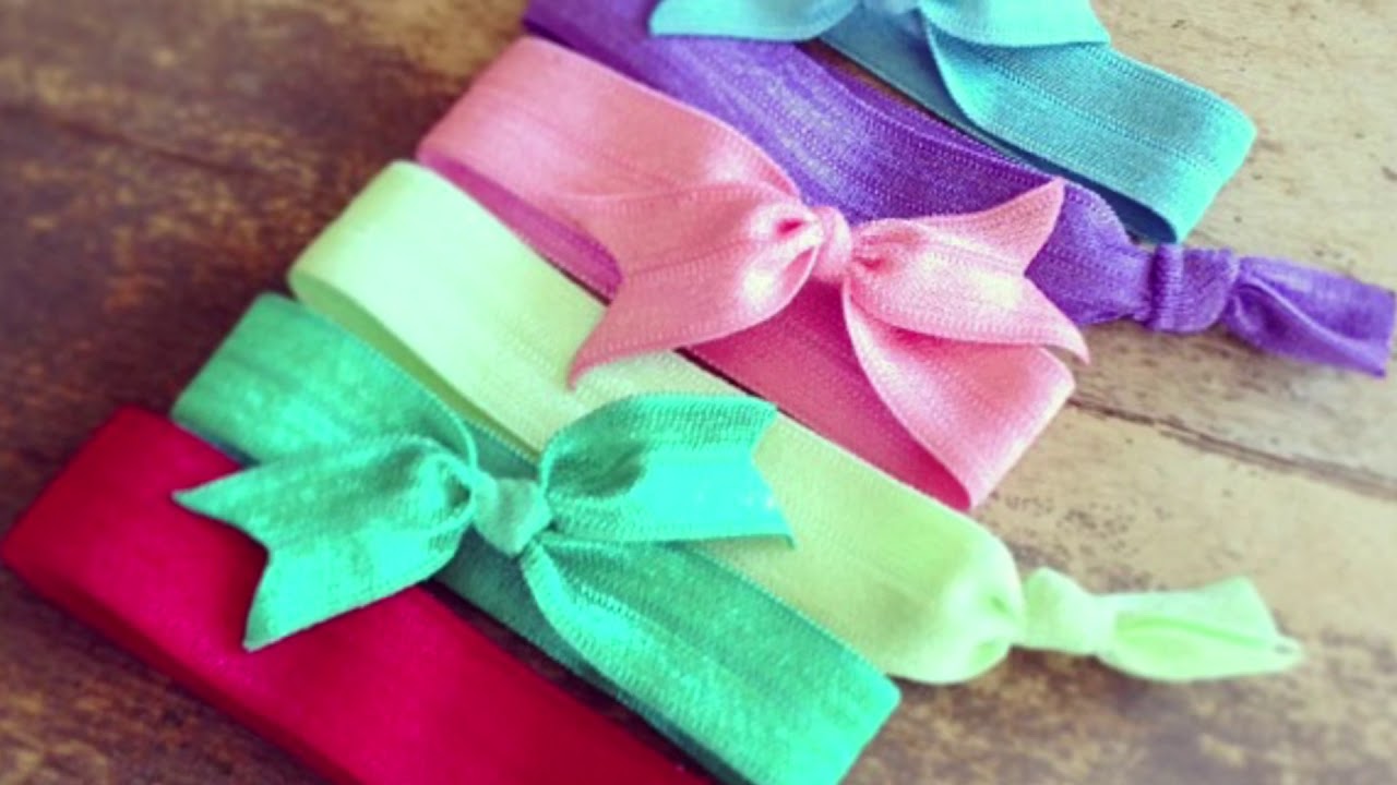 How to make an elastic bow hair tie no sew tutorial diy