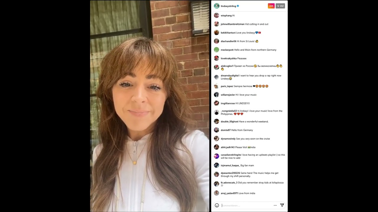 Lindsey Stirling Instagram Livestream not complete 04-25-2025