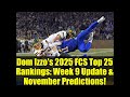 Dom Izzo's 2025 FCS Top 25 Rankings: Week 9 Update & November Predictions!