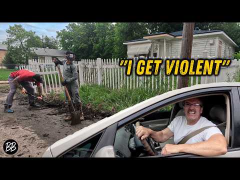 Thumbnail for ANGRY Neighbor PULLS UP while we were Mowing this Yard