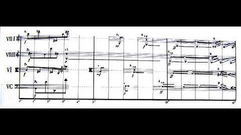 Krzysztof Penderecki - String Quartet No. 1 (1960) [Score-Video]