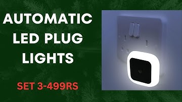 AUTOMATIC ON-OFF LED PLUG LIGHTS-ON IN DARK