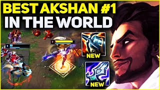 RANK 1 BEST AKSHAN IN THE WORLD AMAZING GAMEPLAY! | Season 13 League of Legends