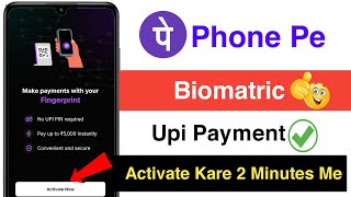 Phonepe Biometric Payment 2026 Phonepefingerprint Upi Payment Activate Kaise Kare Biometric Pay