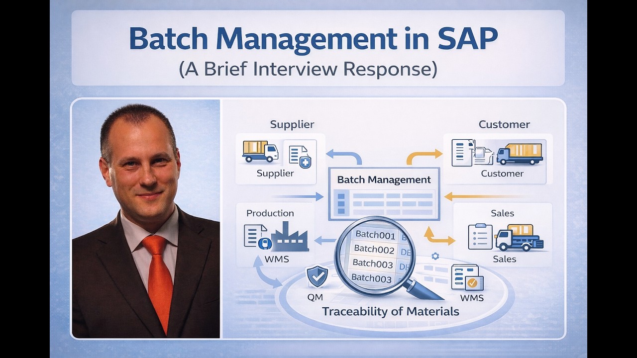 Batch Management in SAP. A brief interview response. - YouTube