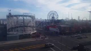 On the Q train leaving Coney Island