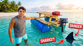 Catching Sharks on a HOMEMADE Picnic Table Boat!