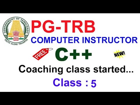 TRB Computer Instructor C++ Coaching class 5 | VIBRANT ONLINE ACADEMY ...