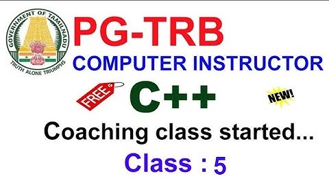TRB  Computer Instructor C++ Coaching class 5  | VIBRANT ONLINE ACADEMY