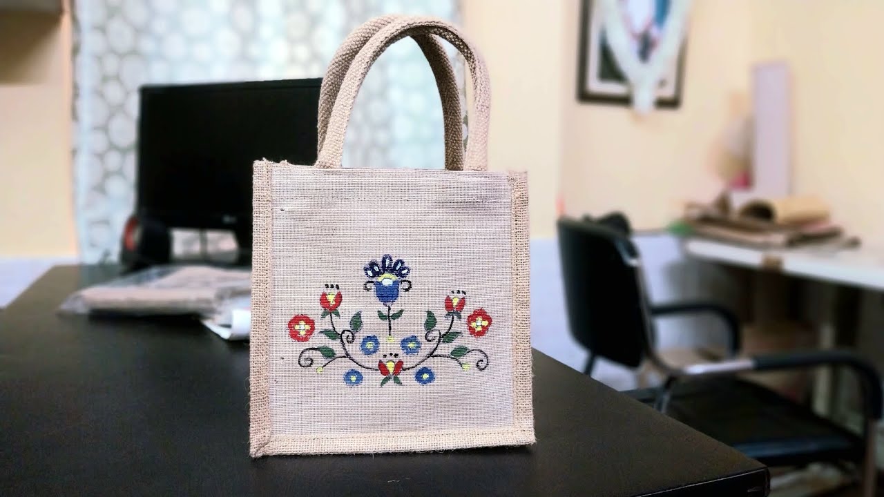 Juco Gift Bag with Hand Printed II 
