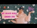 DIY CHEAP GRASS WALL | WITH FLOWERS