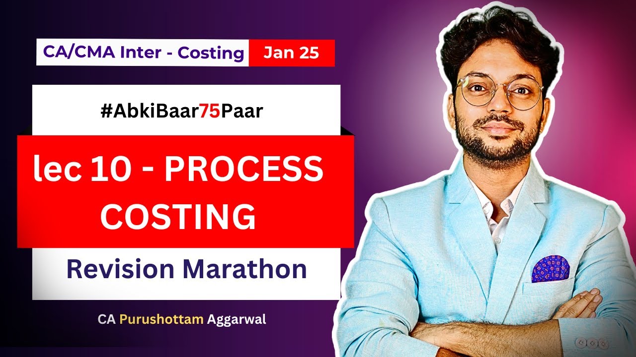 Ca inter costing fastrack revision marathon sep24 jan25 process