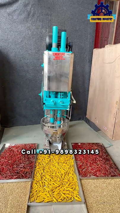 Automatic Masala Kandap Machine | Hammer Mill Mirch Haldi Griding Kandap #ytshort #creatureindustry