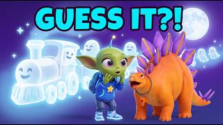 Can You Guess the Ghost Train? | Spooky Halloween Vehicles | Zuzu & the Dinosaur Crew