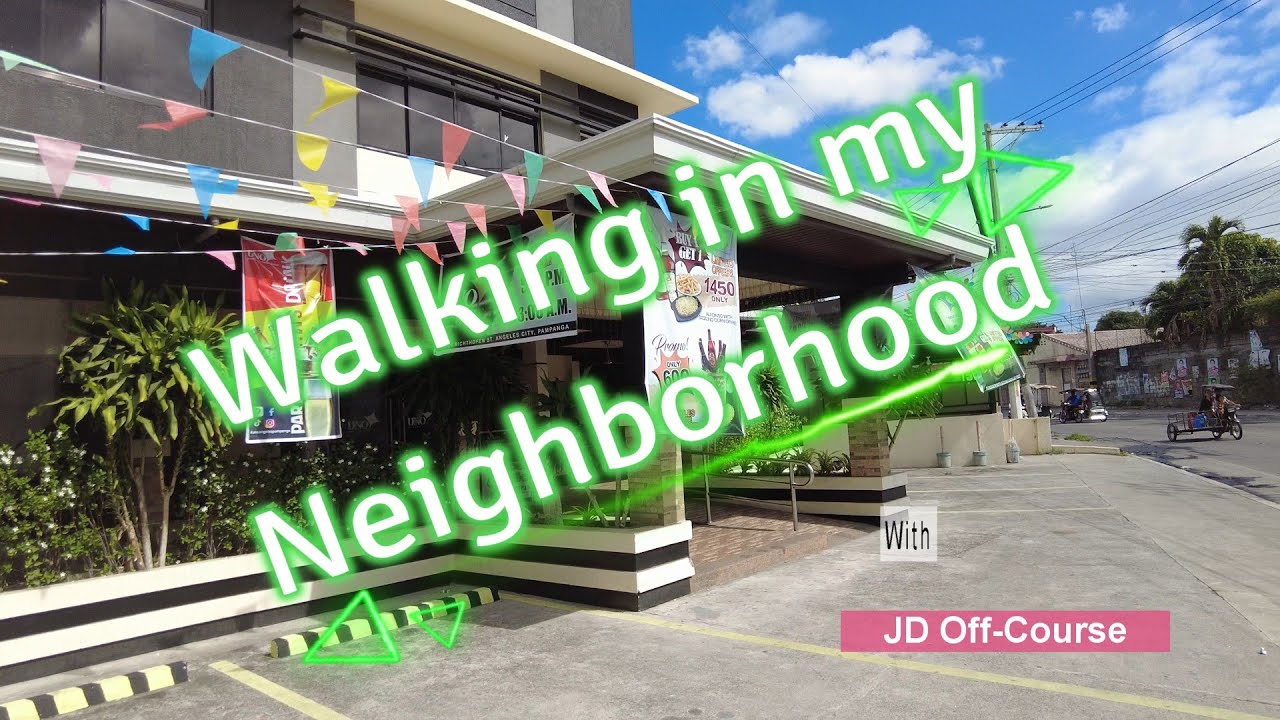 Walking in a Filipino neighborhood.  The Philippines with JD Off-Course