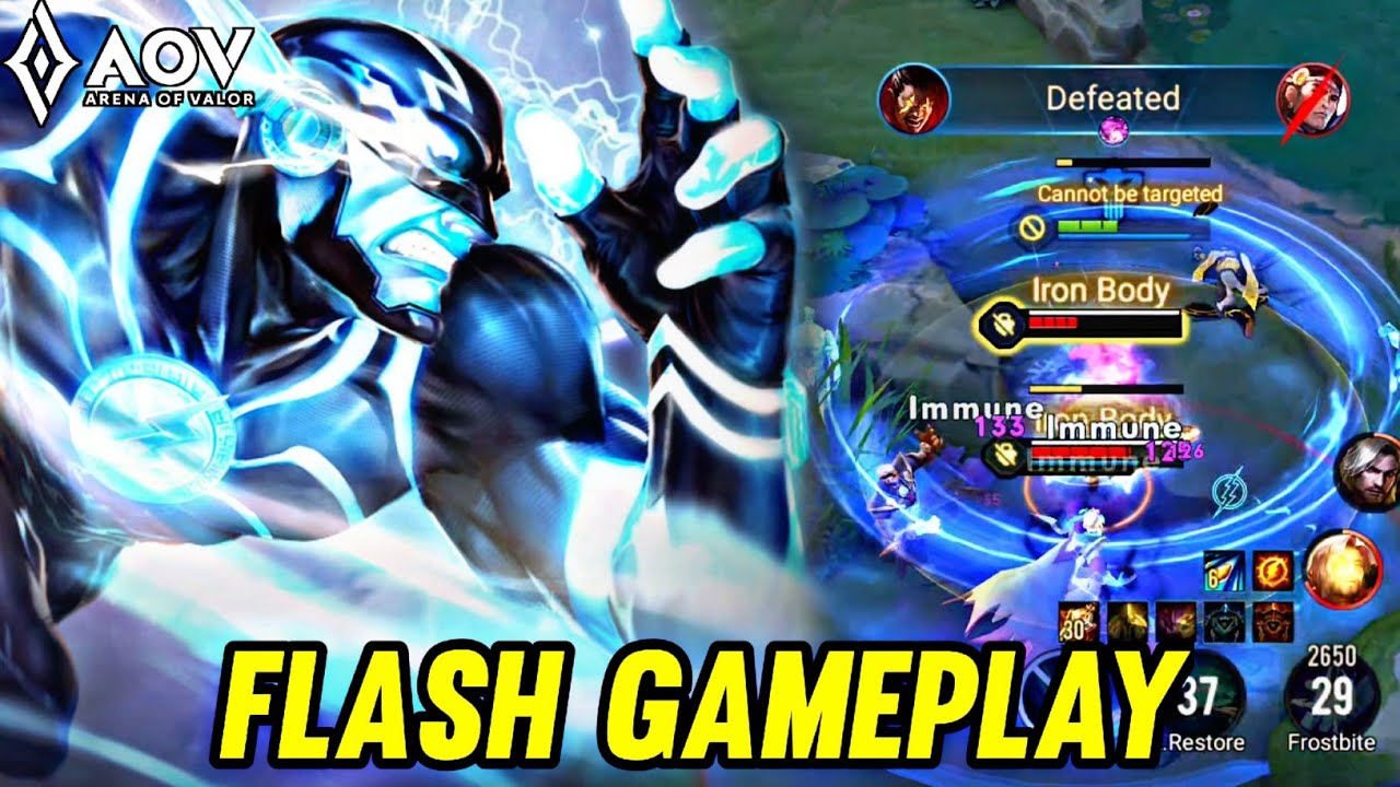 AOV : FLASH GAMEPLAY | HARD GAME - ARENA OF VALOR LIÊNQUÂNMOBILE ROV