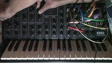 Korg MS-20 an acid arpeggio with ESP loop trigging Sample & Hold #korgms20