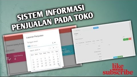 SISTEM INFORMASI PENJUALAN TOKO BERBASIS WEB
