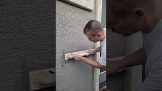 Adding an Exterior Handle to Stucco #diy #homeimprovementprojects #construction #homerepair