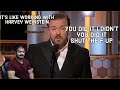 Ricky Gervais at the Golden Globes 2020 - All of his bits chained CG Reaction