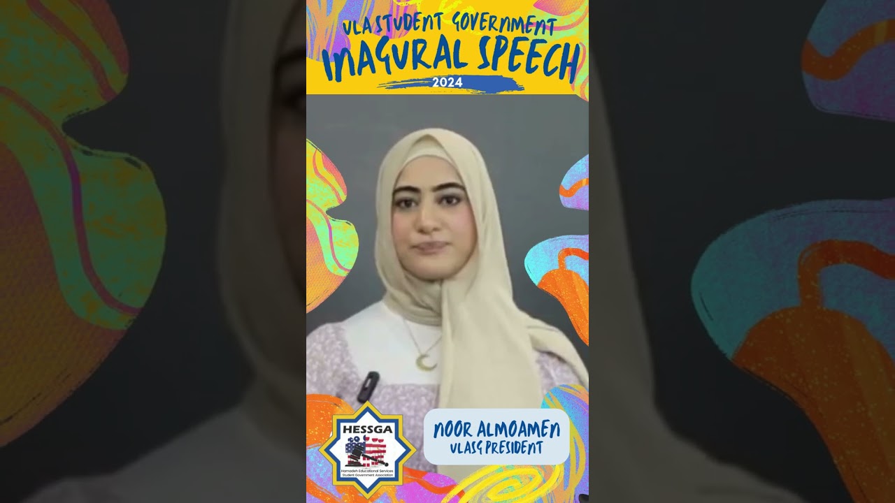 Inaugural Speech of ULA Student Government President Noor Almoamen 2024