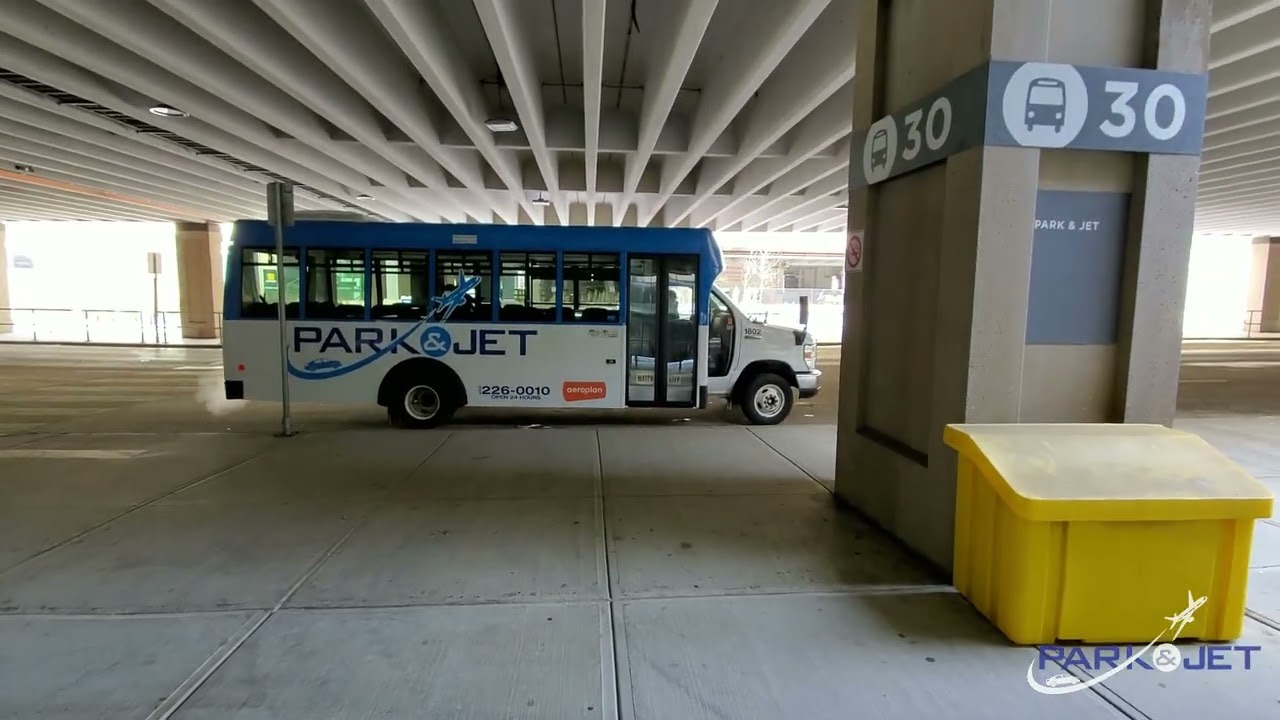 Park & Jet Shuttle Bus Pick Up at International Arrivals Bus Bay 30 Calgary Airport YouTube