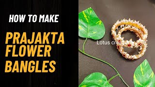 Parijat Flowers Jewelry मतयच बगड कश बनवयच Diy Moti Bangles Making Tutorial Part - 2
