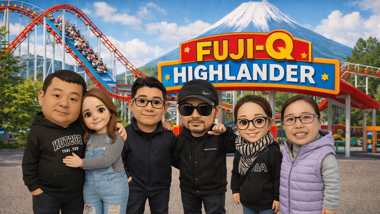 Dia de Fuji-Q Highlander com a turma do Sabor latino