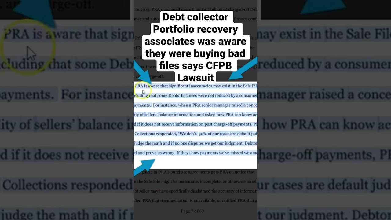 Portfolio Recovery Associates knew some of the debt they purchased had errors says CFPB