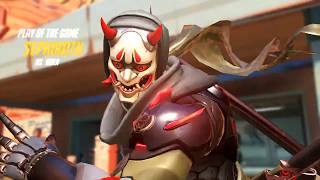 Genji Route 66 sixtaple kill - Overwatch Highlights