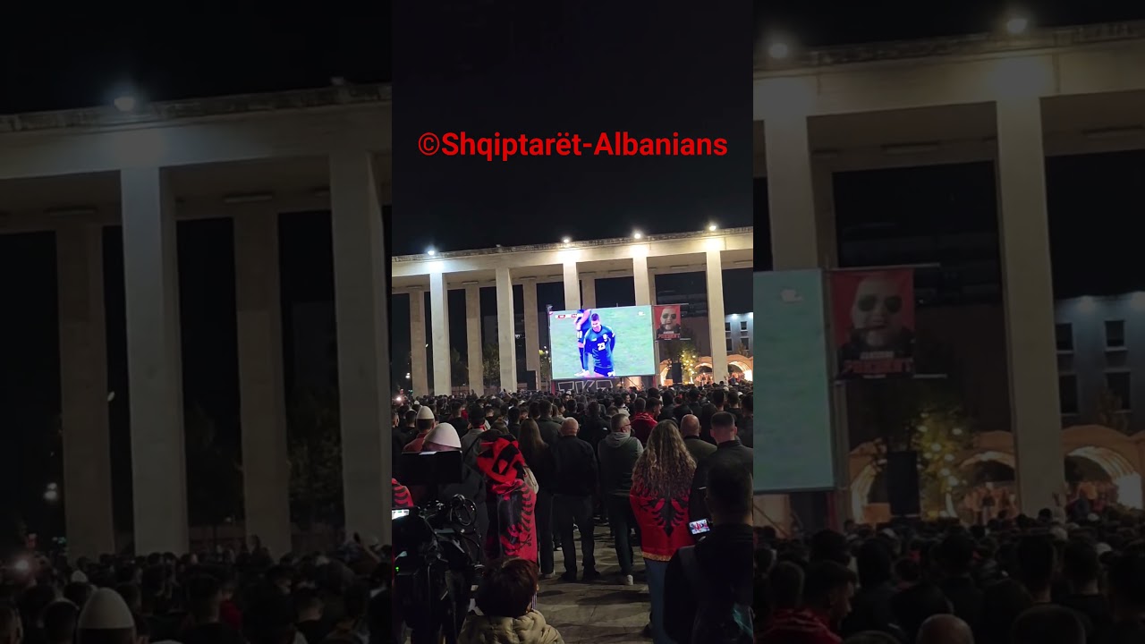 Moments from the Albania-Serbia match and Albanian fans in Tirana 