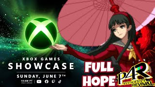 Persona 4 Revival Coming AT Xbox Games Showcase June 7th 2026! NOW OR NEVER!