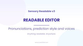 Readable Editor: pronunciations, prediction style and voices