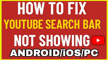 Fix YouTube Search Bar Not Showing Problem (2025) | Chrome, Firefox, Edge (PC/Mac) Android & iOS