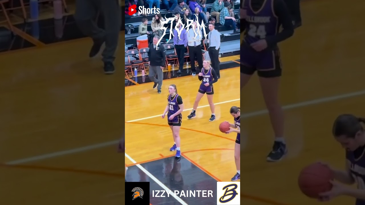 Izzy Painter #24 Warming up for Bellbrook vs Waynesville 