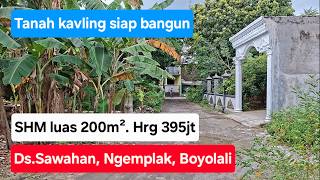 Dijual tanah kavling siap bangun, sebelah utara rumah Pak Jokowi. SHM luas 200 m2, harga 395 jt