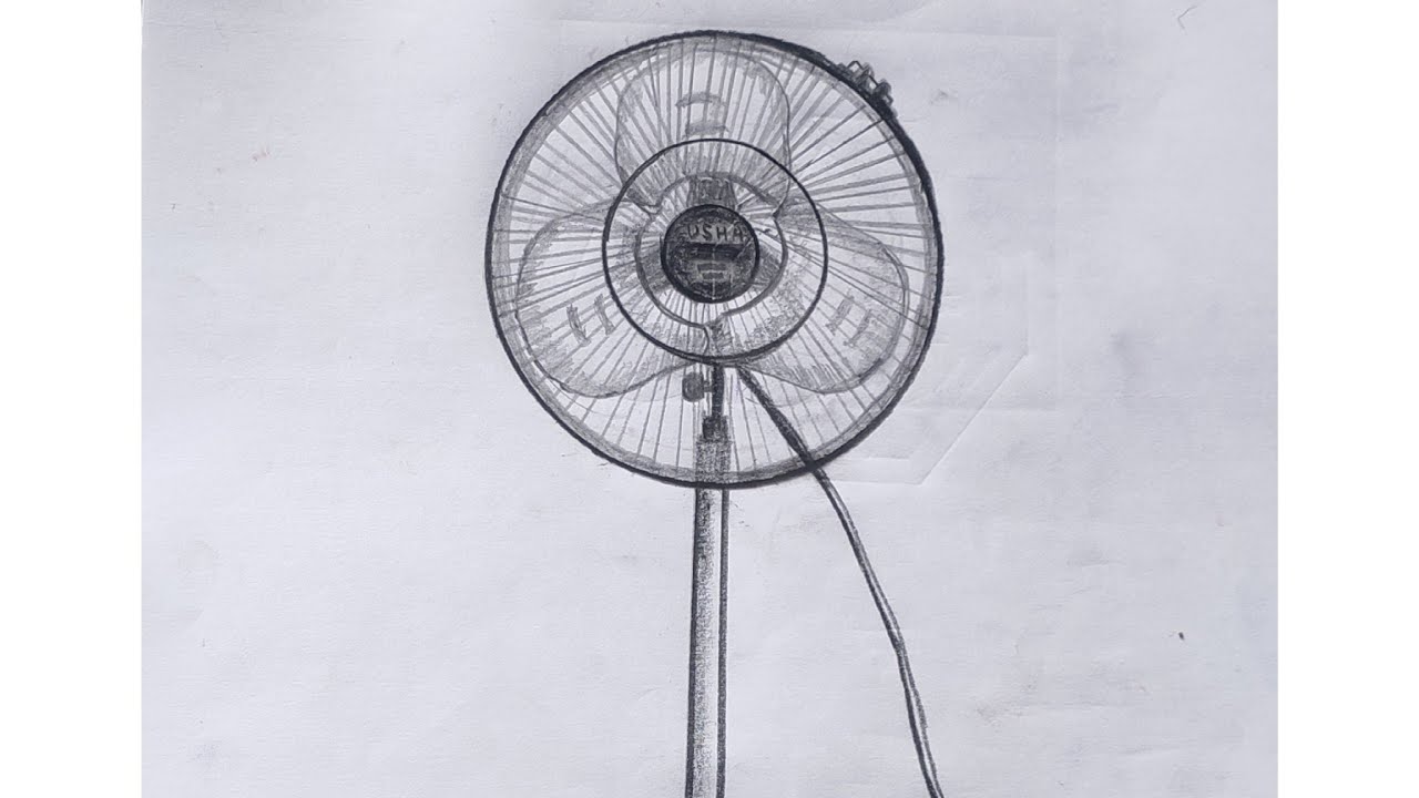 How to draw stand fan sketch drawing 🐹🐱🐶|| sunsaija