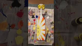 Painting a Sorority Paddle