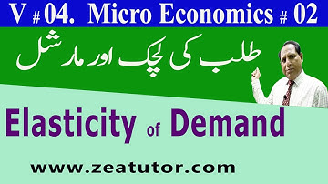 Elasticity of Demand | zea tutor | Economics lectures in Urdu/Hindi​ by Sir Zafar