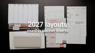 2027 Minimal Monthly Planner Layouts | Full Reveal + Build With Me | Cloth & Paper