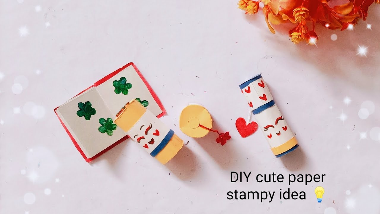 DIY cute paper stamp Idea at home # original paper stamp Idea 